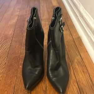 Stiletto booties size 10 (runs small-I’m a size 9 but they fit perfectly).